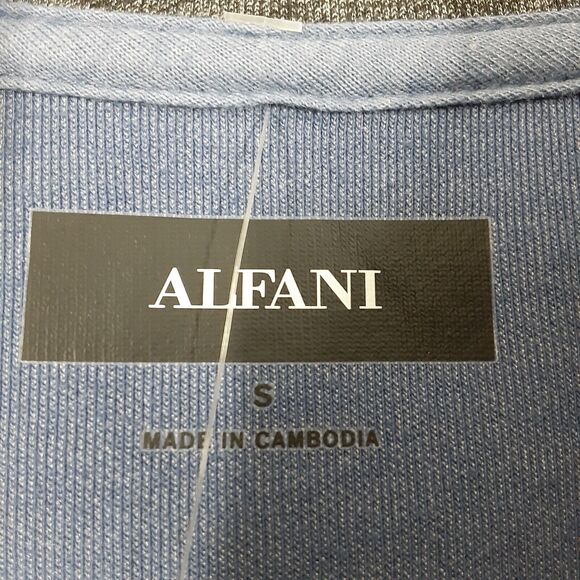 NWT Alfani Adult Mens Small Blue Heather 1/4 Zip Long Sleeve Sweater - Picture 2 of 8